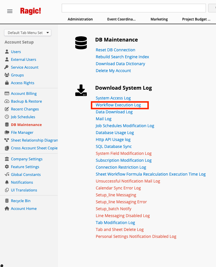 Workflow Execution Log location