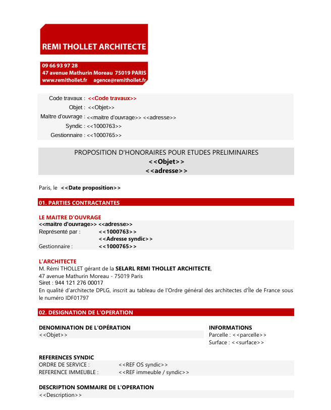 Modèle de publipostage