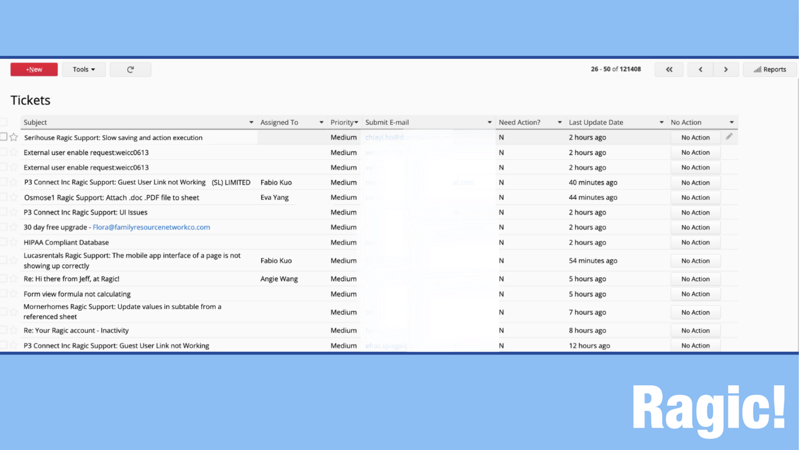 Inside Ragic's Support Ticket Management System Icon