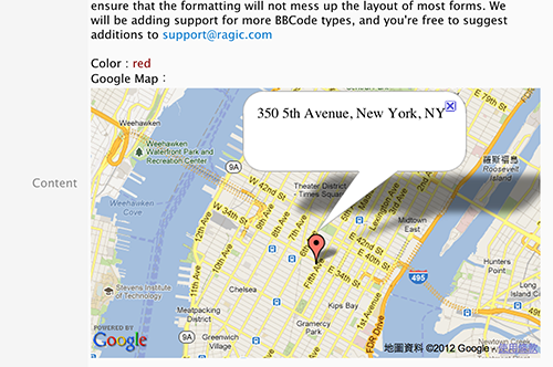 New BBCode and Google Map supports in cell content Icon