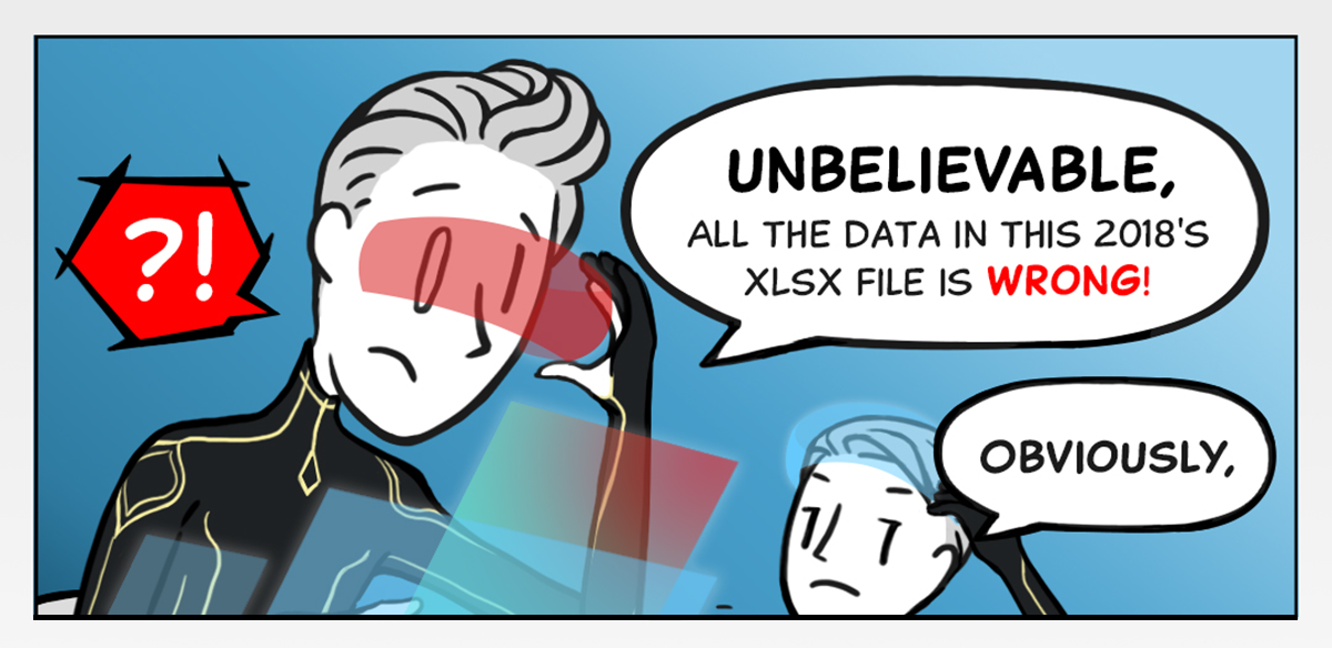 Excel Catastrophe 3: The Forsaken Wrong Data Icon
