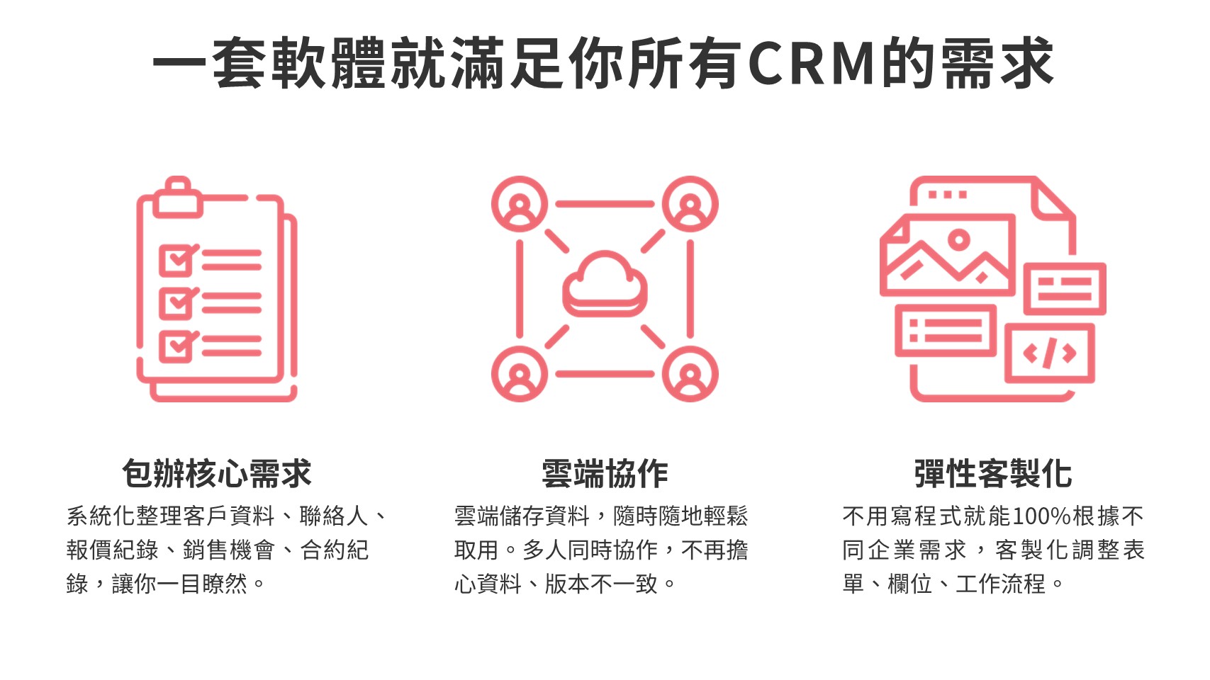 一套软体就满足你所有CRM的需求