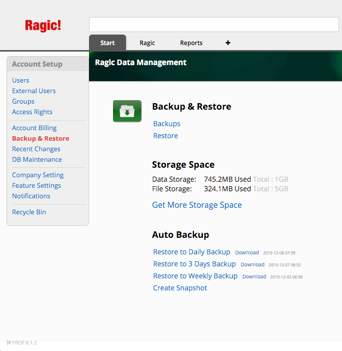Multiple layers of backup