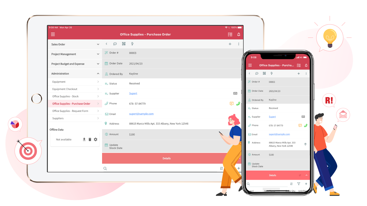 Port information management system that works on mobile device