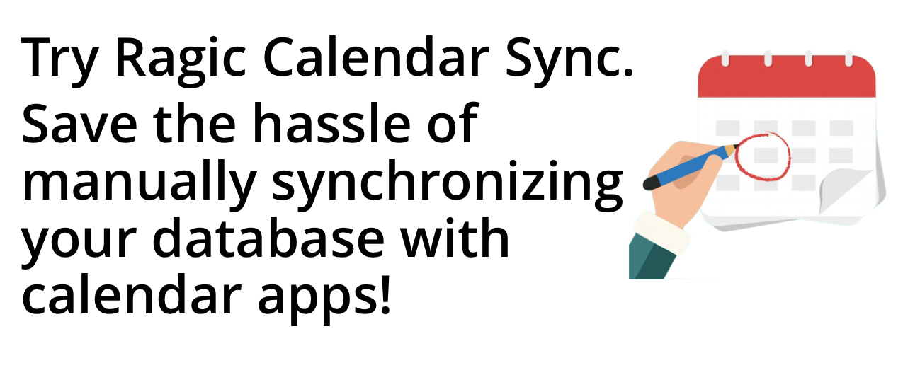 Synchronize calendar with database data