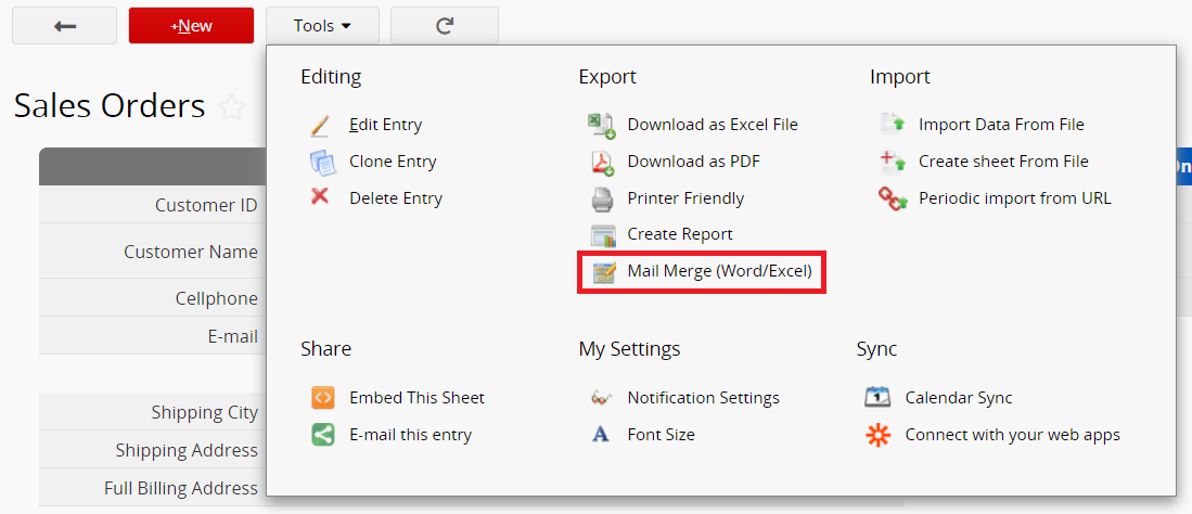 mail merge from excel to word