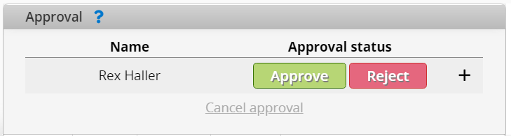 Built-in approval process