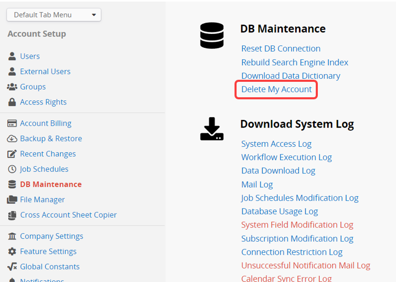 DB Maintenance