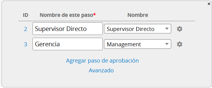 Personaliza pasos de aprobación y reglas