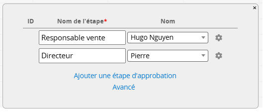 Personnalisez les étapes et les règles d'approbation