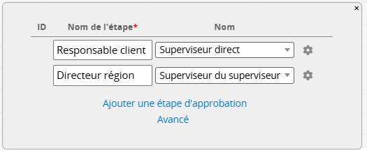 Personnalisez les étapes et les règles d'approbation