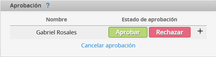 Flujo de aprobación integrado