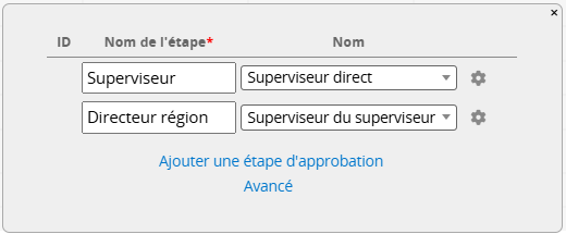 Personnalisez les étapes et les règles d'approbation