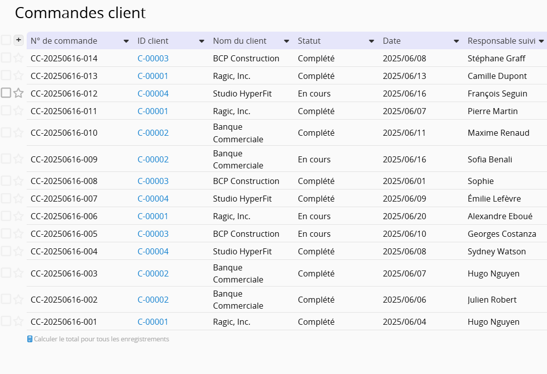 Suivez le statut des commandes et accédez instantanément à tous les détails