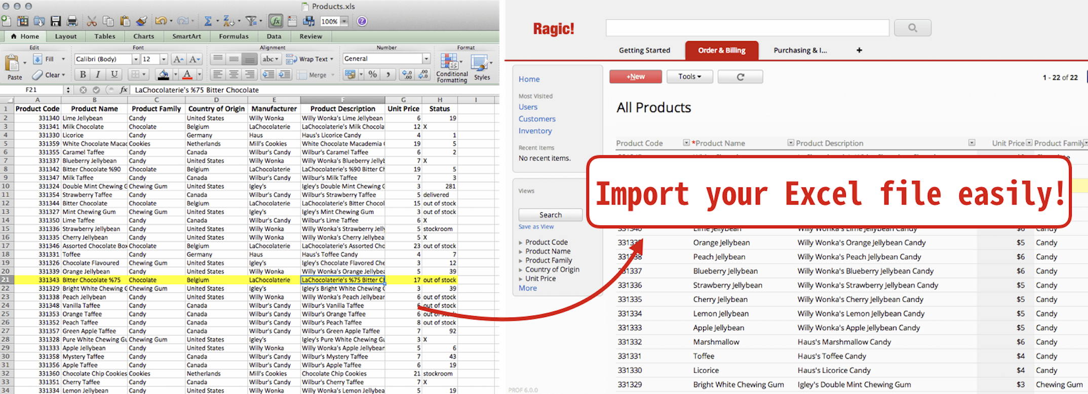 Import your Excel file easily!