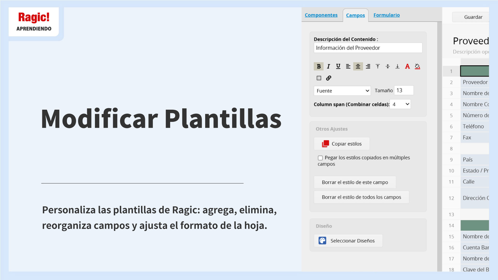 Modificar Plantillas